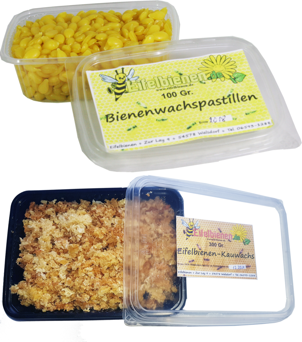 Kauwachs - Entdeckelungswachs, Bienenwachspastillen